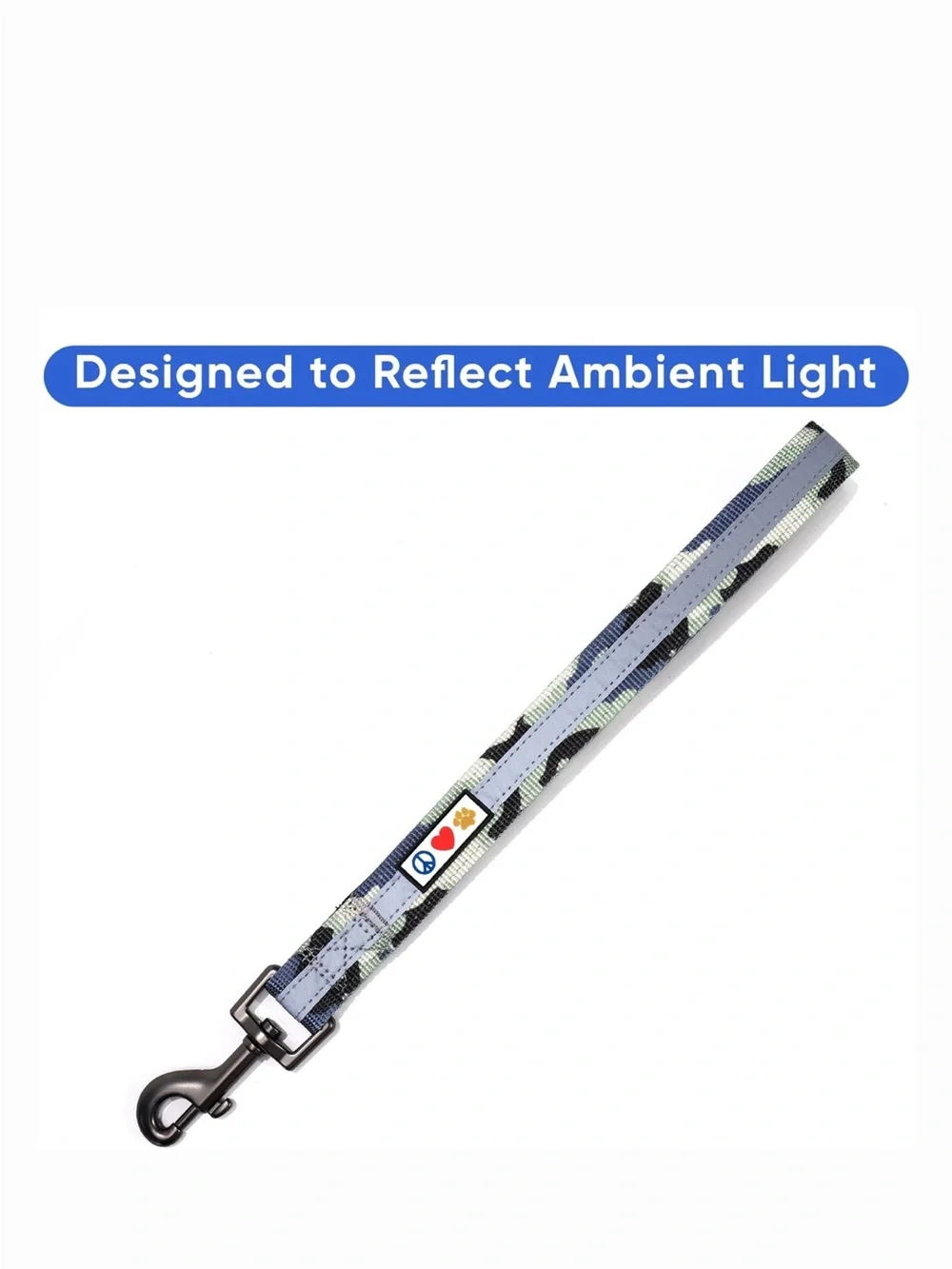 NEW Reflective Padded Short Dog Leash in Camo